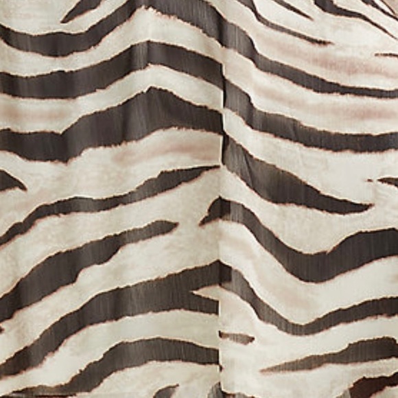 Lauren Ralph Lauren Zebra Print Sleeveless Georgette Dress - Picture 5 of 7